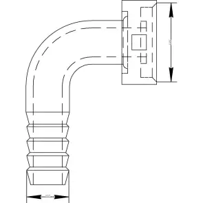 Кутова шлангова насадка VIEGA 1813 1/2″х3/4″ (107949) №2