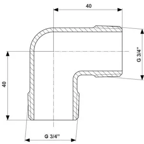 Угол VIEGA 3091 3/4″ ЗЗ (317980) №2