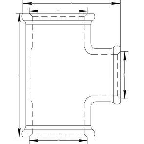 Трійник VIEGA 3130 1″x3/4″х1″ ВВВ (264420) №2