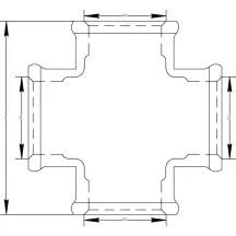 Крестовина VIEGA 3180 3/4″ ВВВВ (320621)