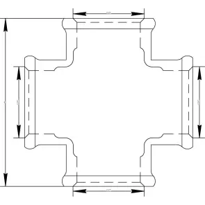 Крестовина VIEGA 3180 3/4″ ВВВВ (320621) №1