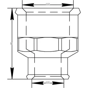Муфта VIEGA 3240 1/2″х1/4″ ВВ (318031) №2