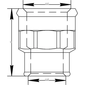Муфта VIEGA 3240 1/2″х3/8″ ВВ (268879) №2