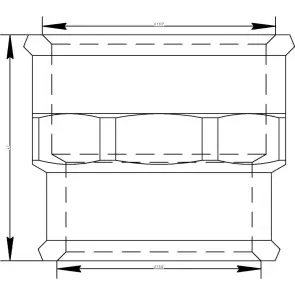 Муфта VIEGA 3240 1 1/2″х1 1/4″ ВВ (266394) №2