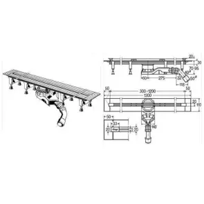 Душевой лоток Advantix Vario 30-120 см VIEGA 721671 №2