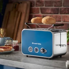 Тостер Russell Hobbs Distinctions 2-Slice 1670Вт, подогрев, размораживание, пластик, синий №2