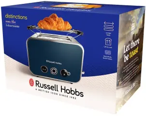 Тостер Russell Hobbs Distinctions 2-Slice 1670Вт, подогрев, размораживание, пластик, синий №8