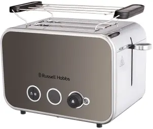 Тостер Russell Hobbs Distinctions 2-Slice 1670Вт, підігрів, розморожування, пластик, сріблясто-сірий №1