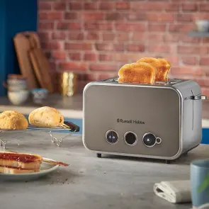Тостер Russell Hobbs Distinctions 2-Slice 1670Вт, підігрів, розморожування, пластик, сріблясто-сірий №3