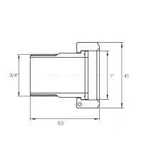 Комплект штуцеров 1″Вх3/4″Н латунный LR543L OPTIMUM