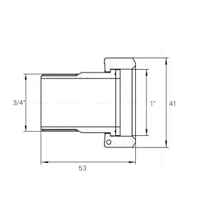 Комплект штуцерів 1″Вх3/4″З латунний LR543L OPTIMUM №1