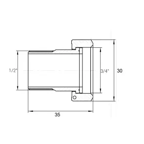 Комплект штуцеров 3/4″Вх1/2″Н латунный LR433L OPTIMUM №2