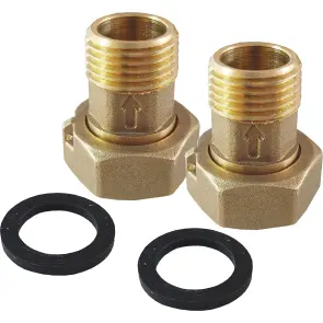 Комплект штуцеров 3/4″Вх1/2″Н латунный LR433L OPTIMUM №1