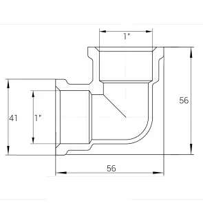 Уголок 1″ВВ никелированный NL551S OPTIMUM №2