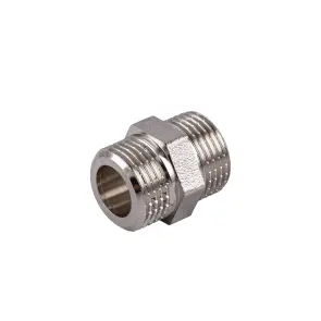 Ниппель 3/8″НН никелированный под прокладку NN222G OPTIMUM №1