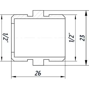 Ниппель 1/2″НН никелированный под прокладку NN332G OPTIMUM №2
