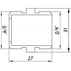 Ниппель 3/4″НН никелированный под прокладку NN442G OPTIMUM №2
