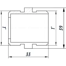 Ниппель 1″ЗЗ никелированный под прокладку NN552G OPTIMUM