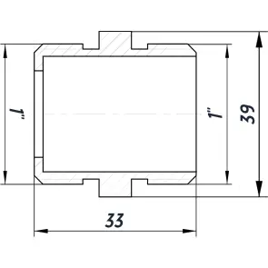 Ниппель 1″ЗЗ никелированный под прокладку NN552G OPTIMUM №1
