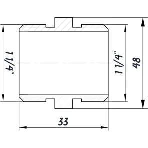 Ниппель 1 1/4″ЗЗ никелированный NN662S OPTIMUM №2