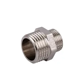 Ниппель редукционный 1/2″х3/8″НН никелированный под прокладку NN322G OPTIMUM №2