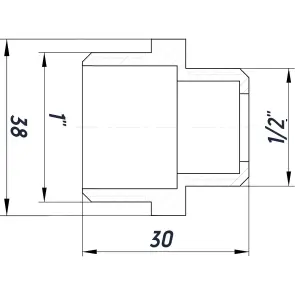 Ниппель редукционный 1″х1/2″НН никелированный под прокладку NN532G OPTIMUM №1