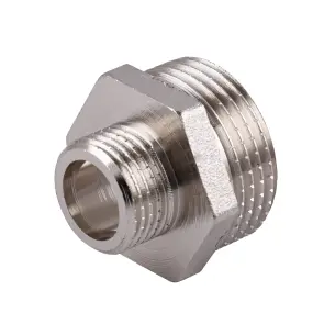 Ниппель редукционный 1″х1/2″НН никелированный под прокладку NN532G OPTIMUM №2