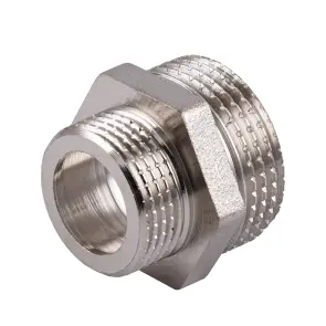 Ніпель редукційний 1″х3/4″ЗЗ нікельований під прокладку NN542G OPTIMUM №3
