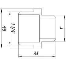 Ніпель редукційний 1 1/4″х1″ЗЗ нікельований NN652S OPTIMUM