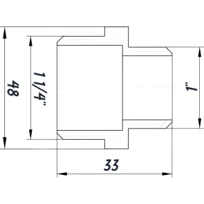 Ниппель редукционный 1 1/4″х1″ЗЗ никелированный NN652S OPTIMUM №1