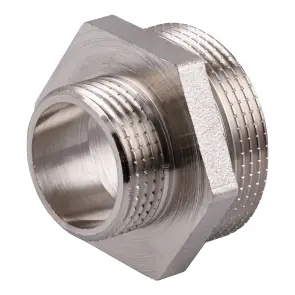 Ниппель редукционный 1 1/2″х1″НН никелированный NN752S OPTIMUM №1