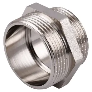 Ниппель редукционный 1 1/2″х1 1/4″НН никелированный NN762S OPTIMUM №1
