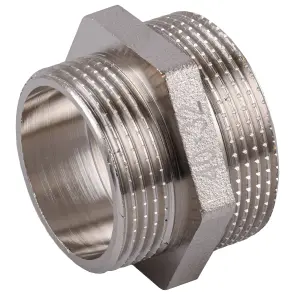 Ниппель редукционный 1 1/2″х1 1/4″НН никелированный NN762S OPTIMUM №3