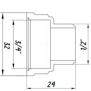 Перехідник редукційний 3/4″х1/2″ВЗ нікельований восьмигранний NK433O OPTIMUM №2