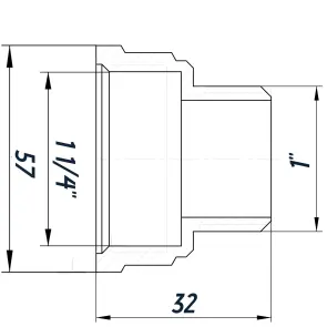 Перехідник редукційний 1 1/2″х1″ВЗ нікельований восьмигранний NK753O OPTIMUM №2