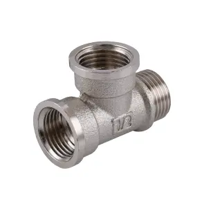 Трійник 1/2″ВВЗ нікельований NT334S OPTIMUM №1