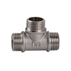 Трійник 1/2″ННН нікельований NT332S OPTIMUM №2