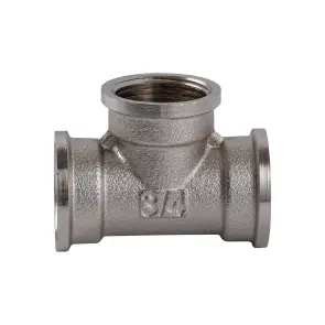 Трійник 3/4″ВВВ нікельований NT441S OPTIMUM №2