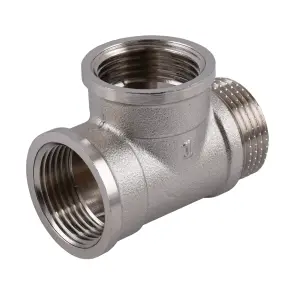 Трійник 1″ВВЗ нікельований NT554S OPTIMUM №1