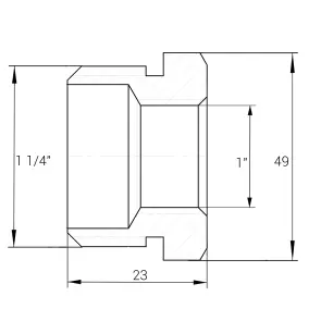 Футорка 1 1/4″х1″ЗВ нікельована NF653S OPTIMUM №3