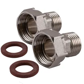 Комплект штуцерів 3/4″х1/2″ВЗ нікельований NU433B OPTIMUM №2