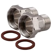 Комплект штуцеров 1″х3/4″ВН никелированный NU543B OPTIMUM