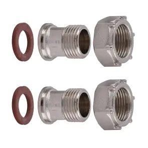 Комплект штуцерів 3/4″х1/2″ВЗ нікельований NU433B OPTIMUM №3