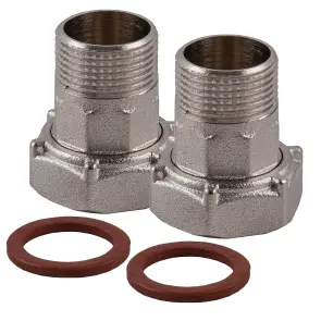 Комплект штуцерів 1″х3/4″ВЗ нікельований NU543B OPTIMUM №2