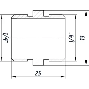 Ніпель 1/4″ЗЗ латунний LN112S OPTIMUM №2