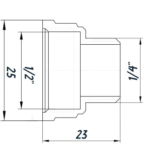 Перехідник редукційний 1/2″х1/4″ВЗ латунний LP313S OPTIMUM №2