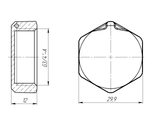 Заглушка 3/4″В латунна під пломбу LC401P OPTIMUM №3