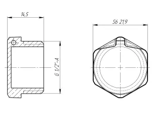 Заглушка 1/2″З латунна під пломбу LC302P OPTIMUM №3