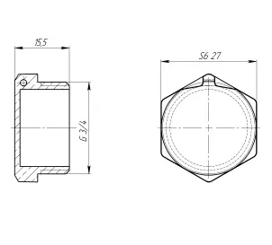 Заглушка 3/4″З латунна під пломбу LC402P OPTIMUM №3
