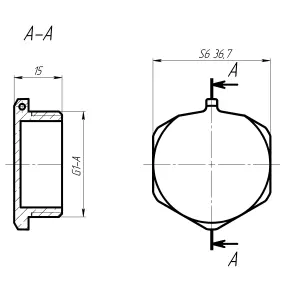 Заглушка 1″З латунна під пломбу LC502P OPTIMUM №3